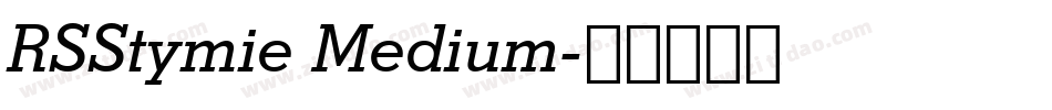RSStymie Medium字体转换